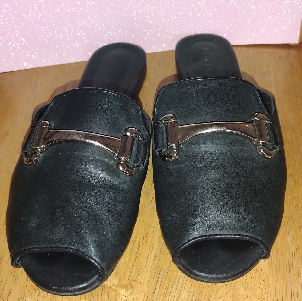 Jeffrey Campbell Talley Slide,Jeffrey Campbell Mule Peep Toe Slide Flat,Horsebit